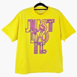 Vintage Nike "Just Do It" Yellow T-Shirt Size XL VGUC